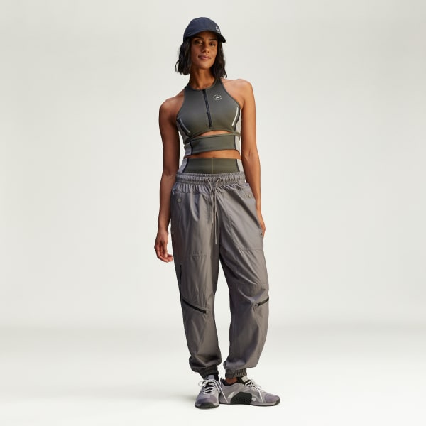 สีเทา เสื้อครอปคอสูง adidas by Stella McCartney