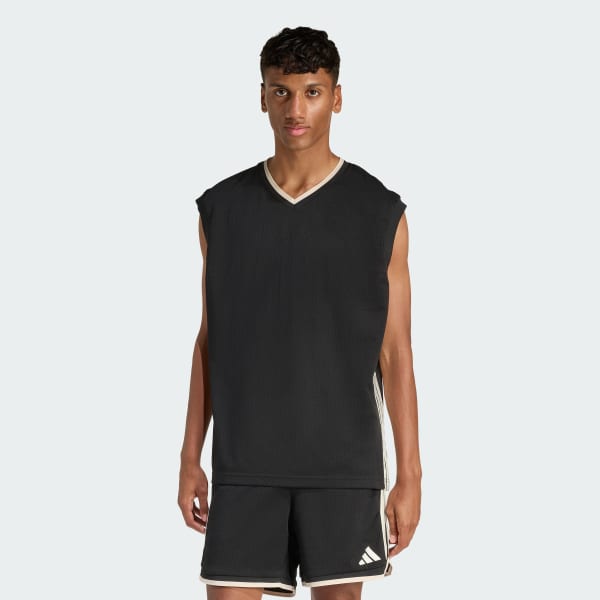 สีดำ เสื้อกล้ามผ้าตาข่าย STADIUM