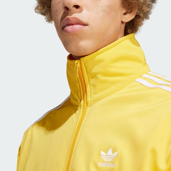 Yellow adidas firebird jacket sale
