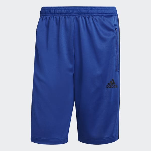 modrá adidas Designed 2 Move 3-Stripes Shorts