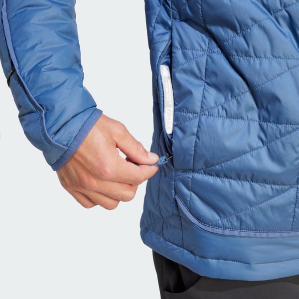 adidas Terrex US | Men\'s | Hiking Insulation Jacket Blue Multi Hooded adidas 