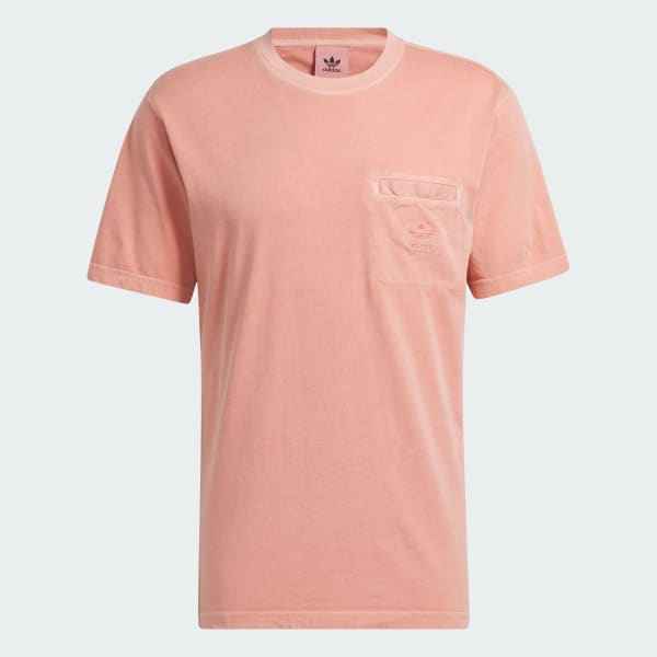 Czerwony Koszulka Trefoil Essentials + Dye Pocket