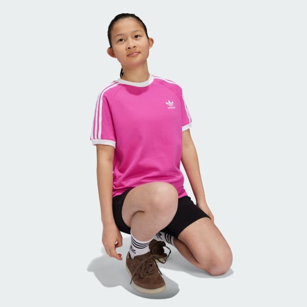 Rosa T-shirt 3-Stripes Adicolor – Criança