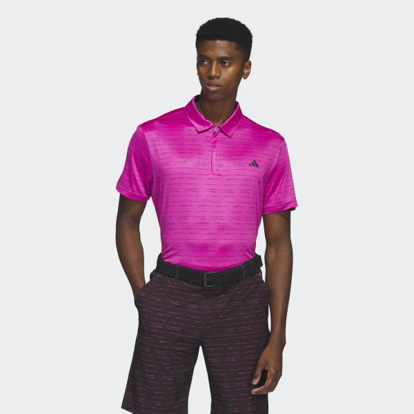 katoen Uit Woedend adidas Stripe Zip Golf Polo Shirt - Pink | Men's Golf | adidas US