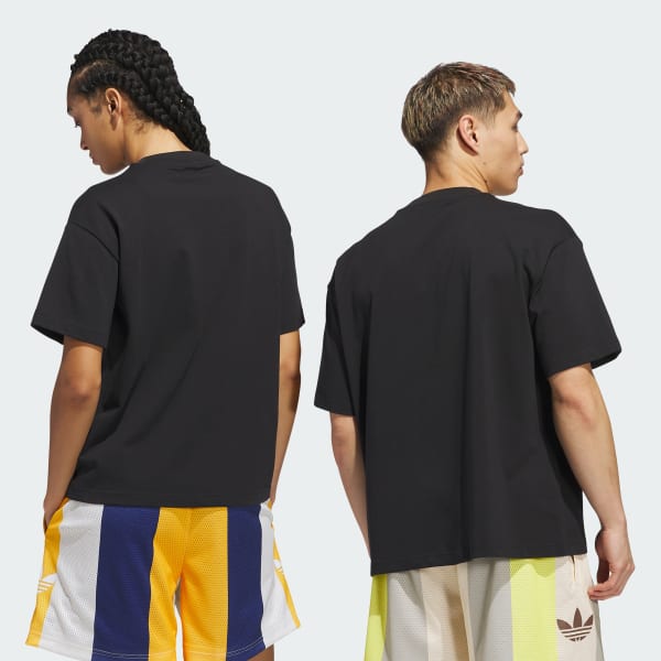 ブラック Worldwide Hoops カレッジ半袖Tシャツ