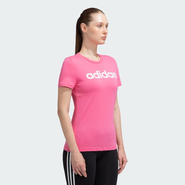 Pink ESSENTIALS LINEAR TEE