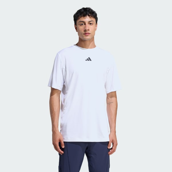 White D4T PrimeLift 3 STRIPES T-SHIRT