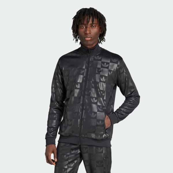Negro Sudadera deportiva regular con estampado en toda la prenda Monogram