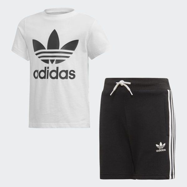 adidas Trefoil Shorts Tee Set - Black 