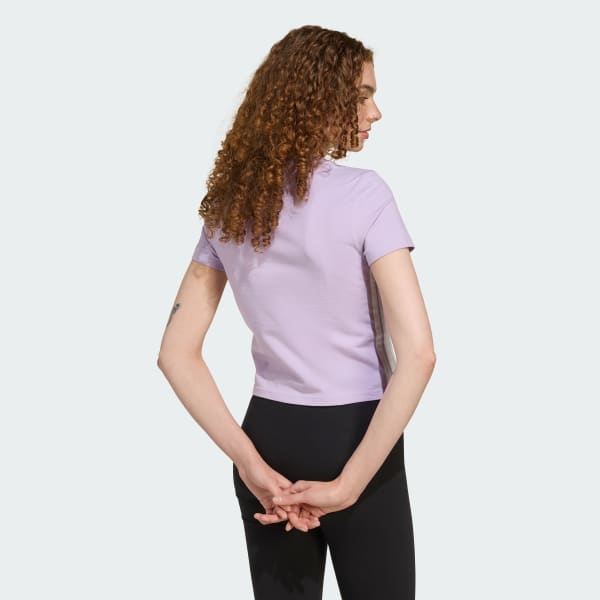 Morado Camiseta Essentials 3 Rayas Slim Baby