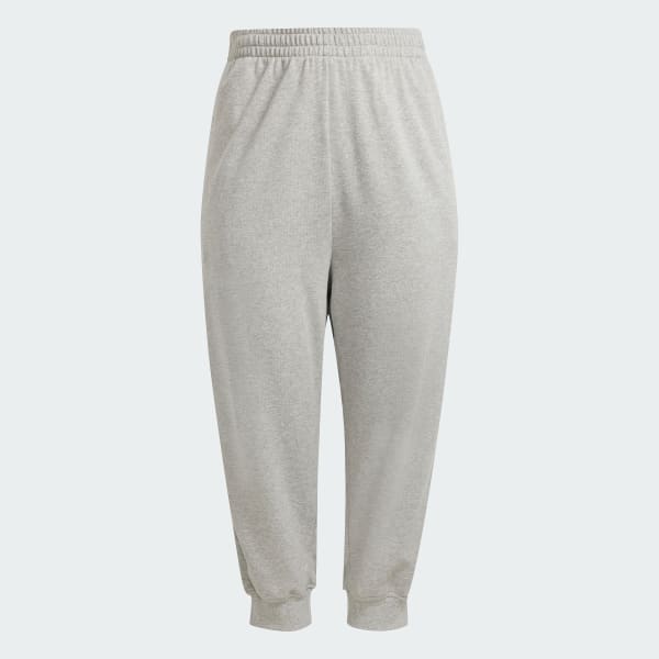 adidas Essentials 3-Stripes Animal-Print 7/8 Pants (Plus Size) - Grey, Women's Lifestyle