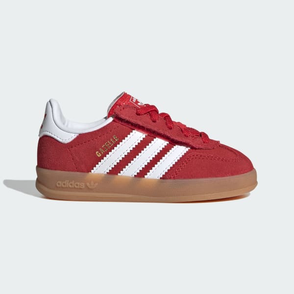 adidas GAZELLE INDOOR COMFORT CLOSURE ELASTIC LACE SHOES - Red