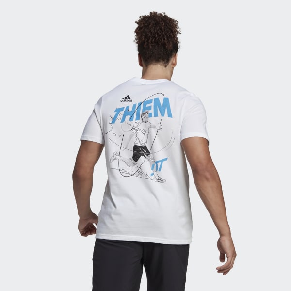 Bianco T-shirt Thiem Graphic EVI98
