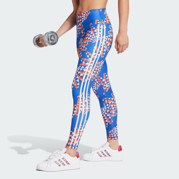 Azul Mallas adidas x FARM Rio 7/8 Corte Alto