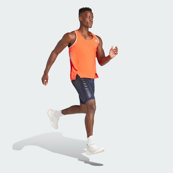 Azul Mallas Cortas de Running Adizero Control