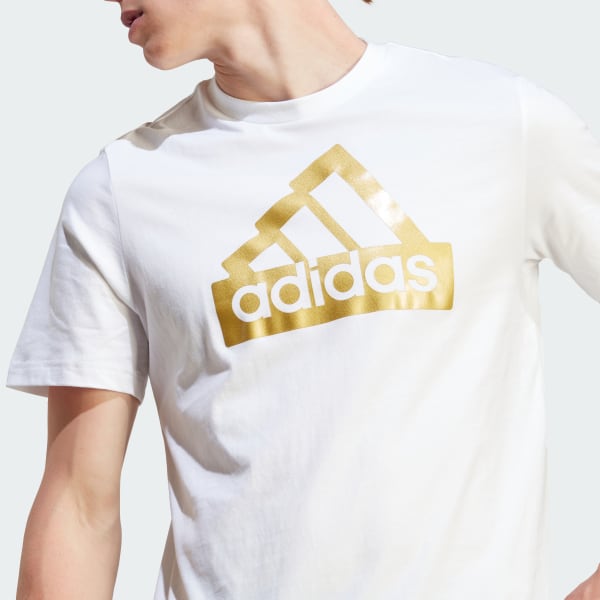 White and gold adidas outfit store