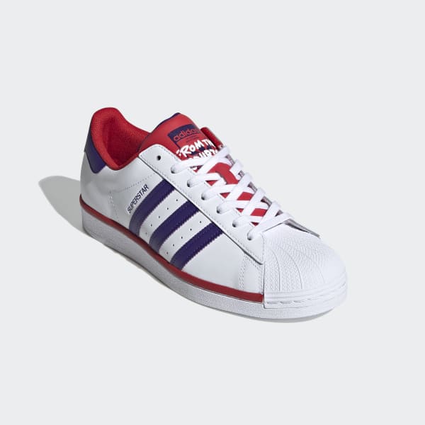 red and purple adidas