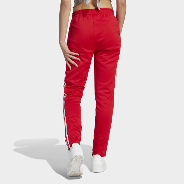Red adidas on sale sst track pants