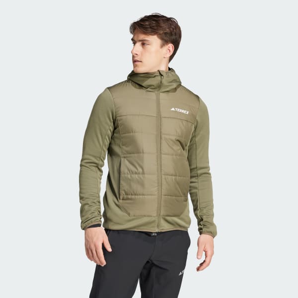 Green Terrex Multi Hybrid Insulated Hooded Jacket