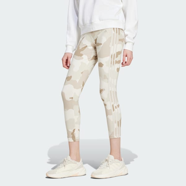adidas Mallas Essentials 3 Franjas Camuflaje Largo 7 8 Beige adidas Mexico