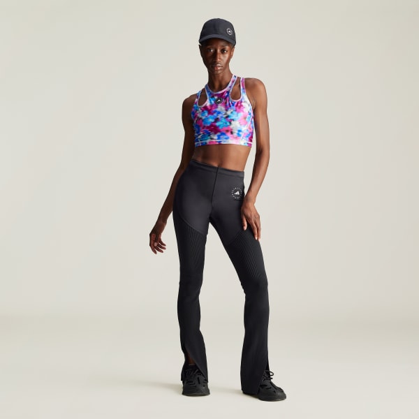 Turquoise adidas by Stella McCartney TruePurpose Printed Shine Crop