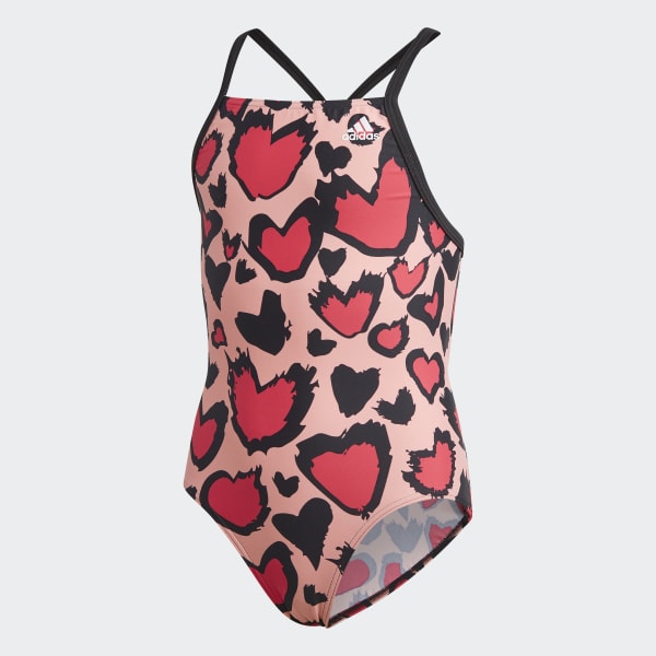 pink heart swimsuit