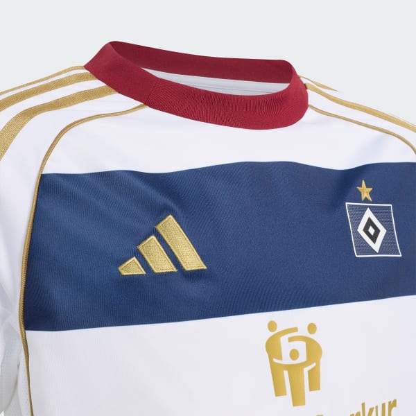 White Hamburger SV Jersey Short Sleeve Kids