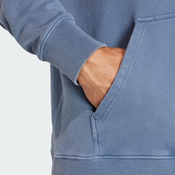 adidas Men s Lifestyle Adicolor Outline Trefoil Hoodie Blue Free Shipping with adiClub adidas US