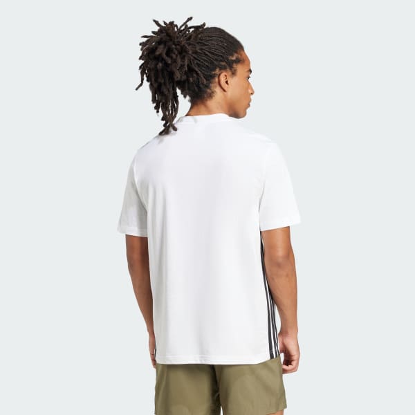 White Essentials 3-Stripes Single Jersey Tee
