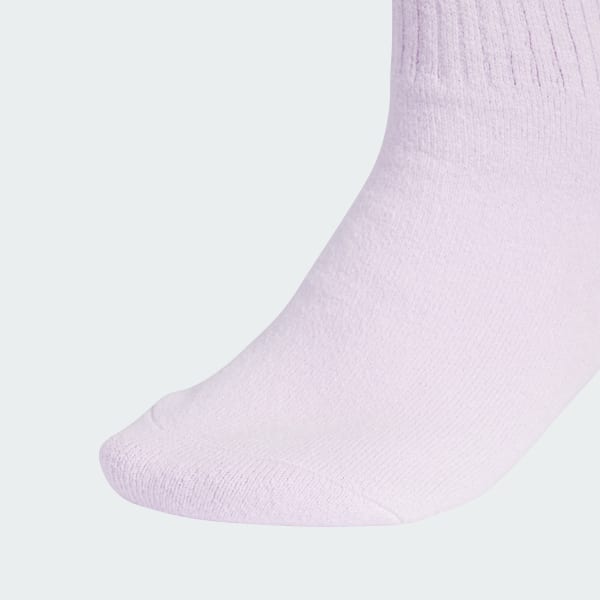 Purple Cushioned Comfort Crew Socks 3 Pairs