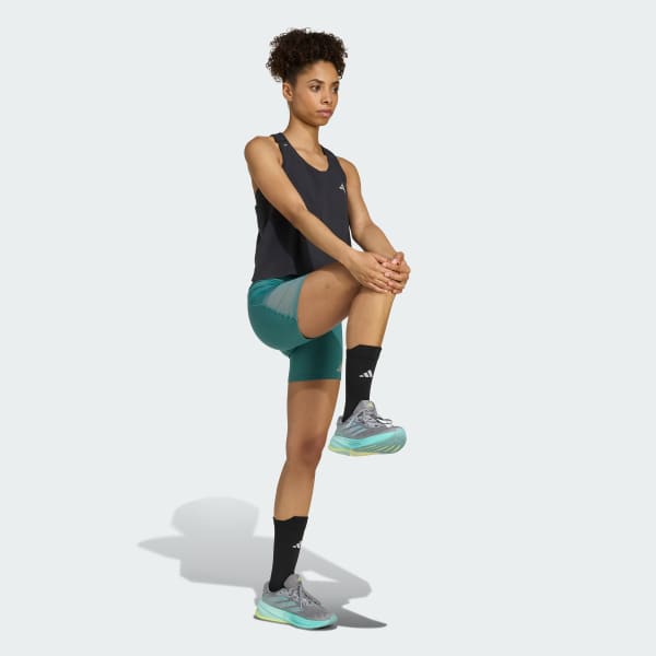 Verde Leggings corti da corsa Adi365 CLIMACOOL+