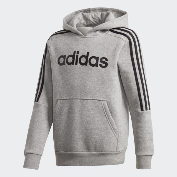 Grey adidas hoodie with white stripes store