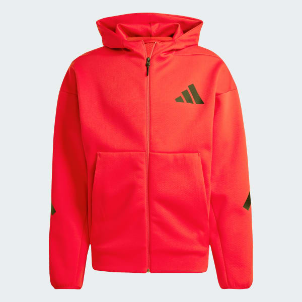 adidas / ジャケット/M/--/RED/無地 adidas Z.N.E. Full-Zip Hooded Track Jacket - Red | adidas UK