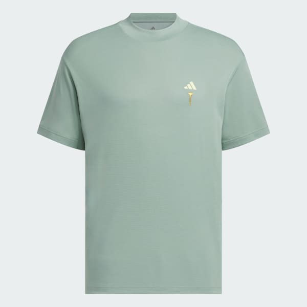 Green HEAT.RDY Back Graphic Mock Neck Short Sleeve Tee