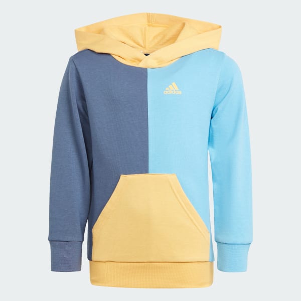 Amarillo Buzo con Capucha Essentials Colorblock Niños
