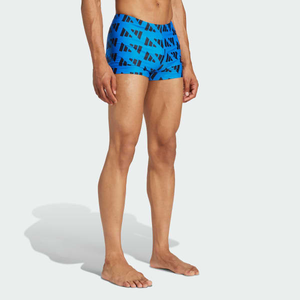 Blau Logo Graphic 2 Inch Boxer-Badehose