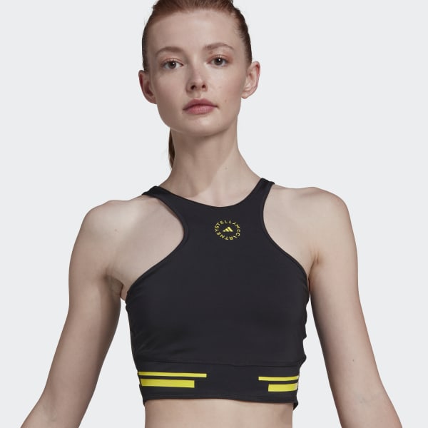 Schwarz adidas by Stella McCartney TruePace HEAT.RDY Crop-Top CL389