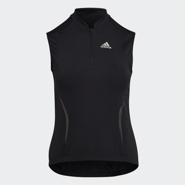 Nero Maglia da ciclismo Sleeveless (Curvy)