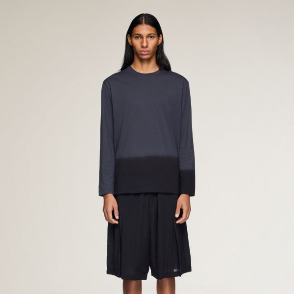 สีเทา เสื้อยืดแขนยาว Y-3 DIPPED