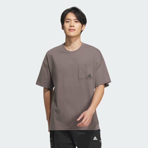 アディダス　Tシャツ アディダス POCKET TEE - ブラウン | アディダス ジャパン