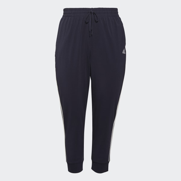 modrá Essentials 3-Stripes Joggers (Plus Size)