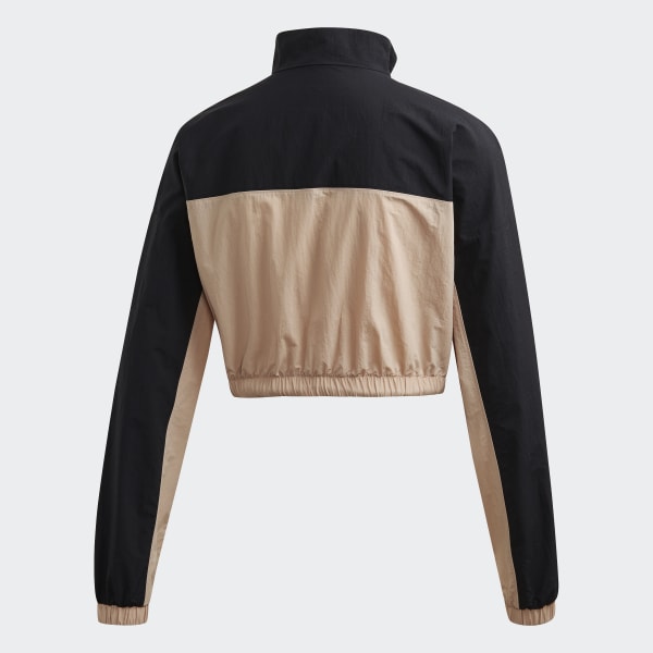 adidas cropped hoodie beige