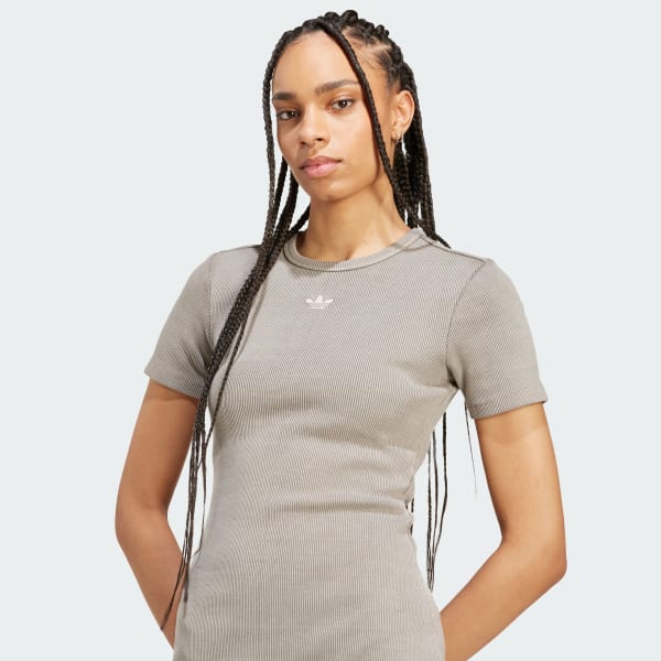 ワンピース ADIDAS Essential Rib Tank Dress Washed TF5D0247 adidas Essentials Rib Tank Dress Washed - Green | Free