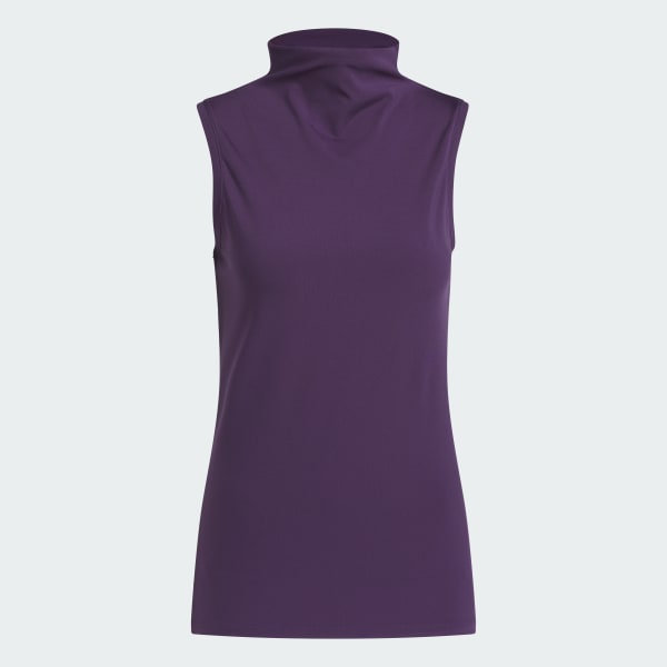 Ungu Atasan Mock Neck Tanpa Lengan Ultimate365