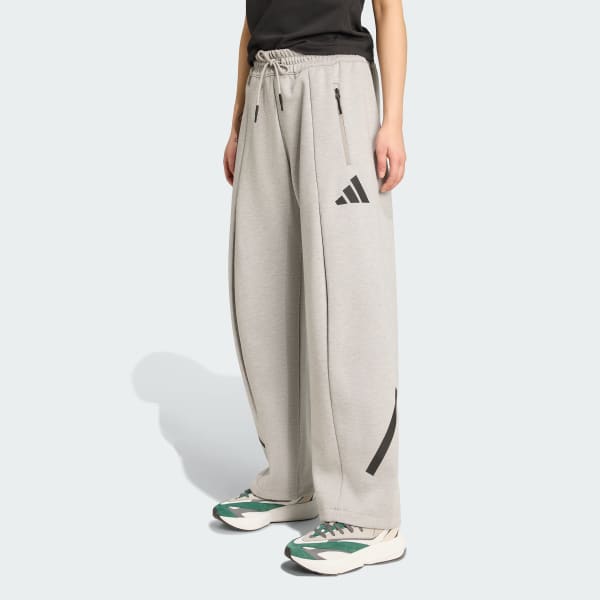 Grigio adidas Z.N.E. Pantaloni con orlo aperto