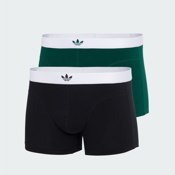 Schwarz Comfort Flex Cotton Body Lines Trunks 2-Pack Underwear