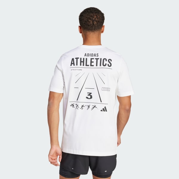 adidas Athletics Category Graphic T Shirt White adidas UK