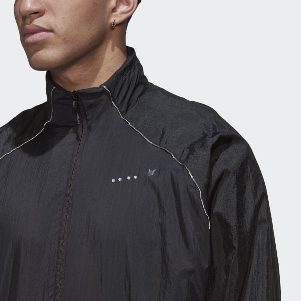 Black Reveal Material Mix Track Jacket RF225