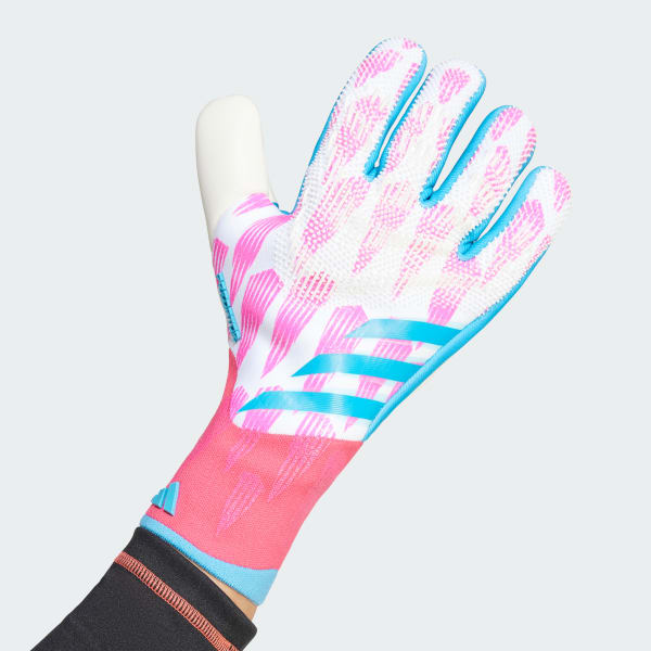 Adidas Predator Pro Goalkeeper Gloves Unisex White Solar Blue Solar Pink 12