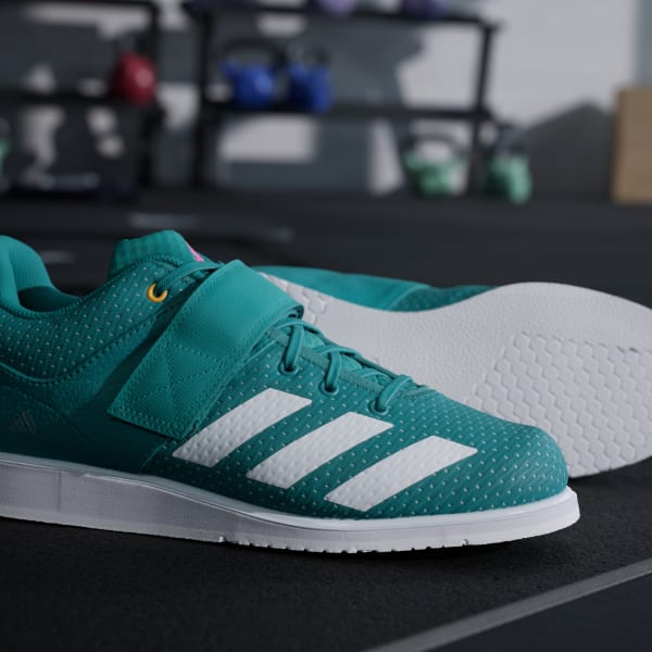 adidas Powerlift 5 Weightlifting Shoes - Green | Free